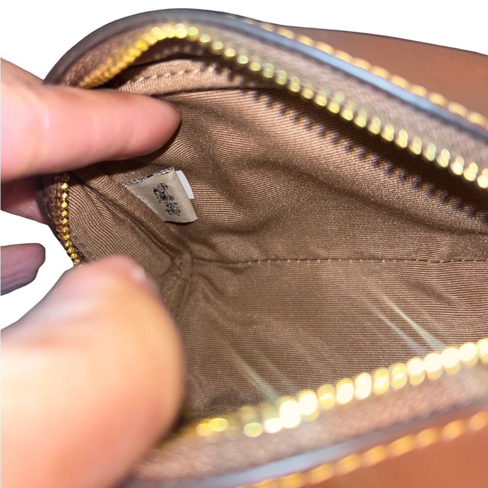 Coach Signature Canvas Pouch Wristlet - Picture 8 of 8